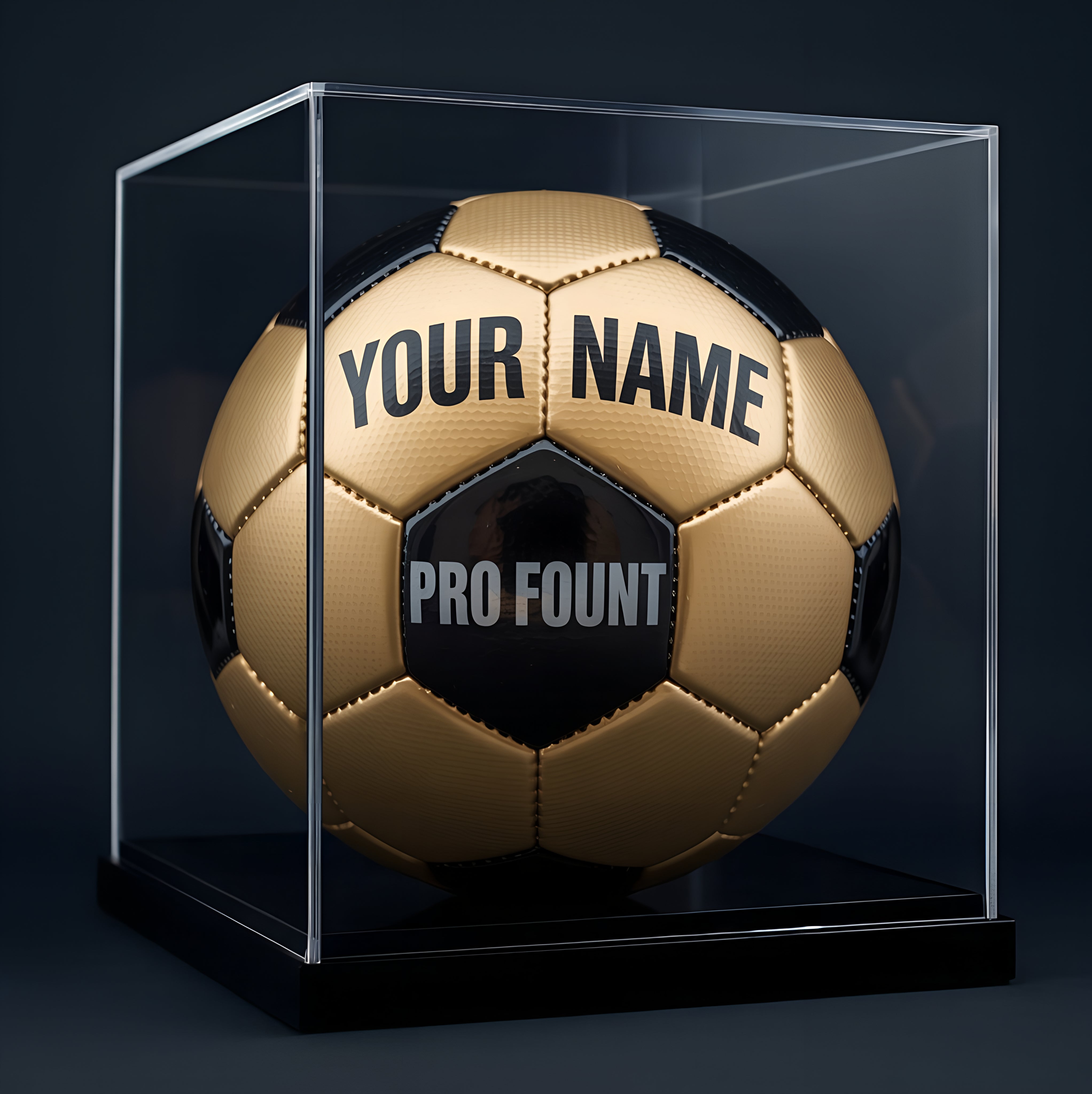 Your Champion Ball™ – Personalisierter Goldfußball in limitierter Auflage mit Vitrine